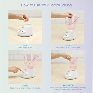 Pink and White Sonic Facial Brush Skincare Tool